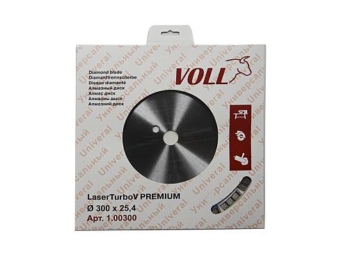 Алмазный диск LaserTurboV PREMIUM VOLL 300 х 25.4 мм - упаковка