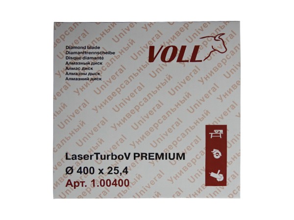 Алмазный диск LaserTurboV PREMIUM VOLL 400 х 25.4 мм, упаковка Алмазный диск LaserTurboV PREMIUM VOLL 400 х 25.4 мм, упаковка