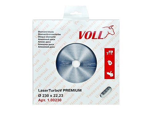 Алмазный диск LaserTurboV PREMIUM VOLL 230 х 22.23 мм - упакоска