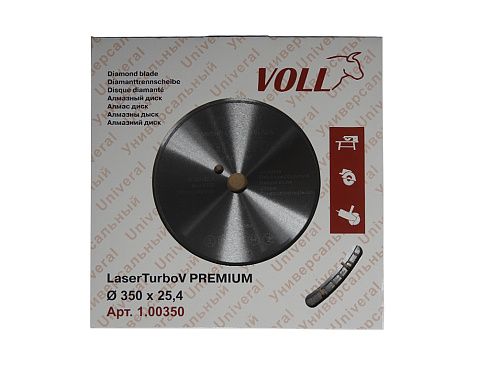 Алмазный диск LaserTurboV PREMIUM VOLL 350 х 25.4 мм, упаковка
