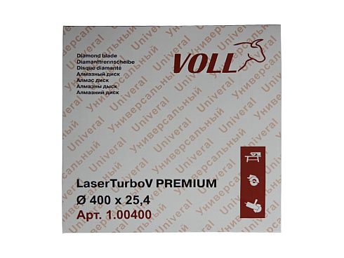 Алмазный диск LaserTurboV PREMIUM VOLL 400 х 25.4 мм, упаковка