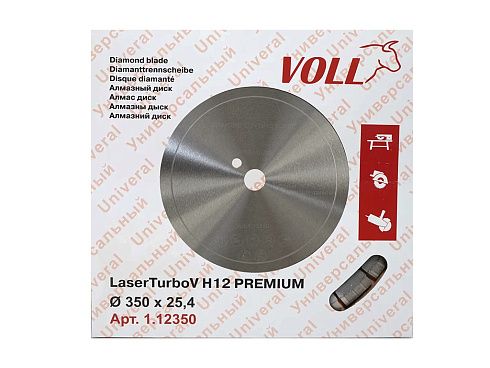 Алмазный диск Laser Turbo V Н12 PREMIUM 350 х 25.4 мм